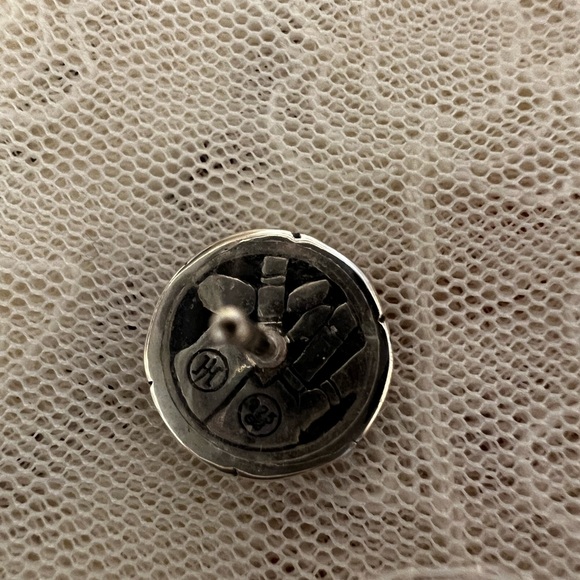 John Hardy Sterling Silver black spinel stones earrings - Picture 6 of 8